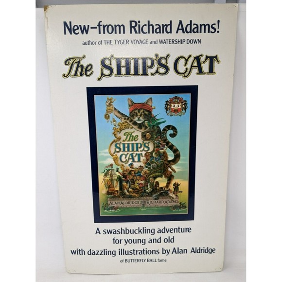 Other - Richard Adams The‎ Ship's Cat Watership Down Book Store Display Sign Standee VTG